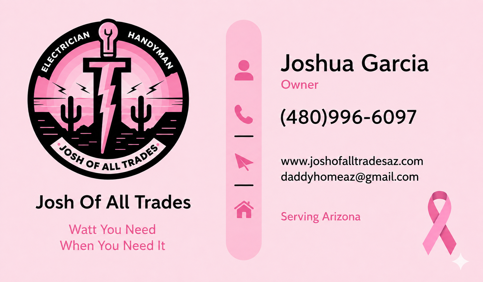 Josh Of All Trades business card